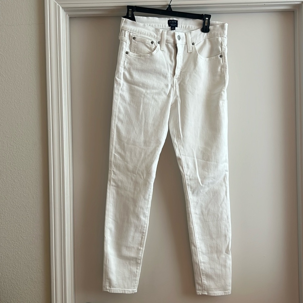 NWT J.Crew Factory Size 29 9” Mid Rise Skinny White Jean